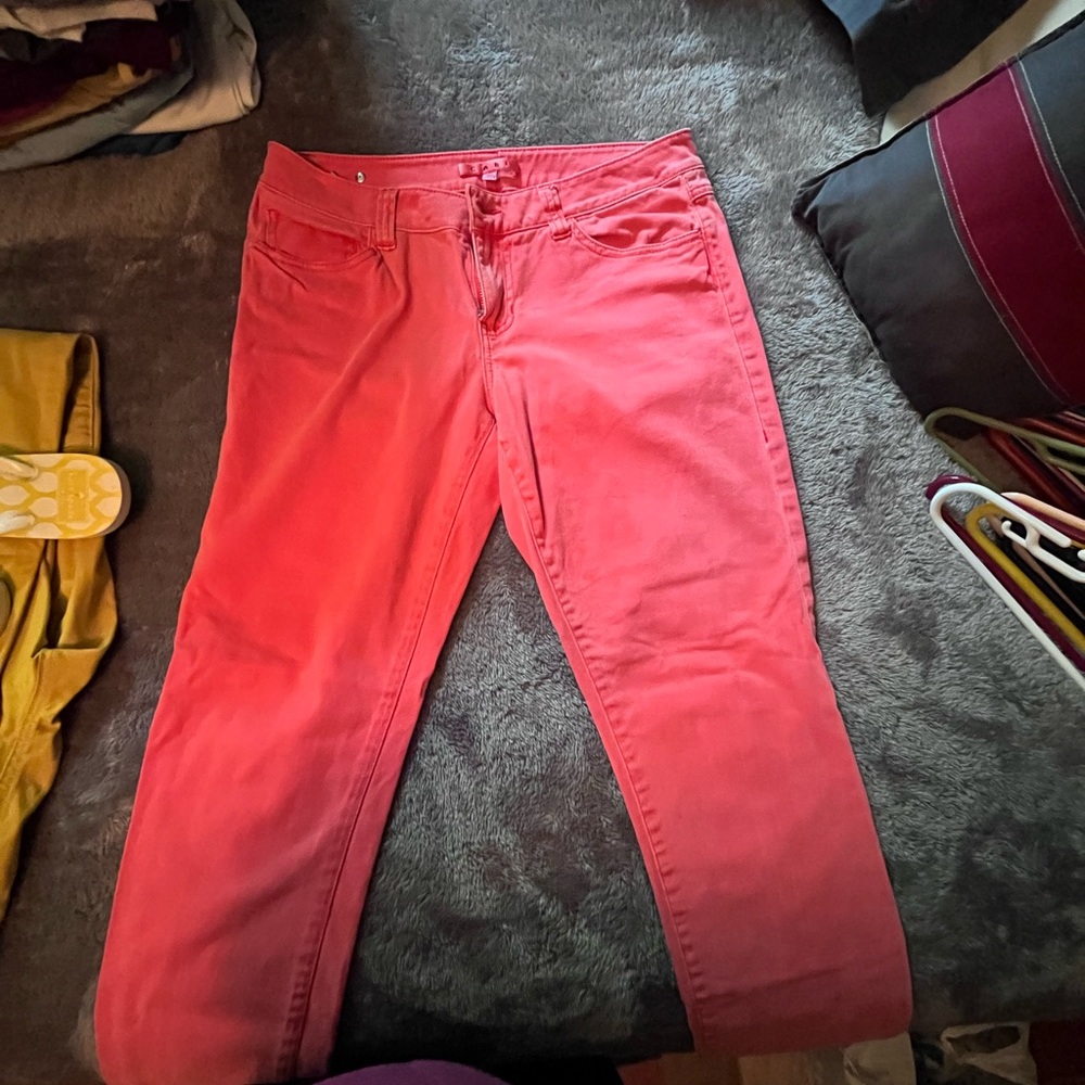 CAbi Women's Bright Pink Straight Leg Jeans